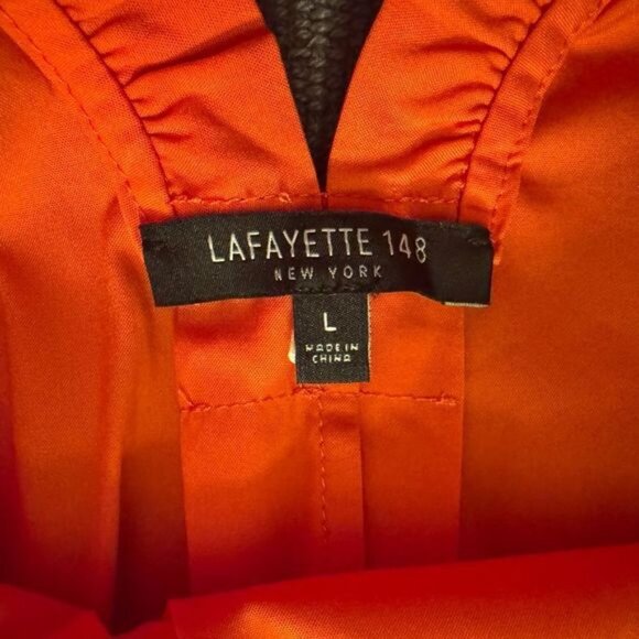 Lafayette 148 New York Yvette Convertible Ruffle-Neck Tank - Size Large - Picture 3 of 6